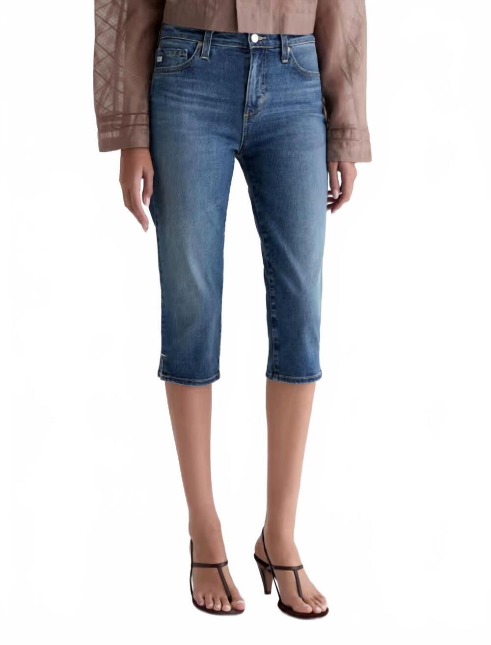 NEW AG JEANS maisie mid rise capri jean in foxy